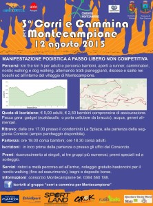 volantino corri e cammina per Montecampione 2015