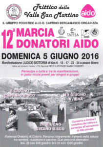 volantino marcia donatori aido 2016